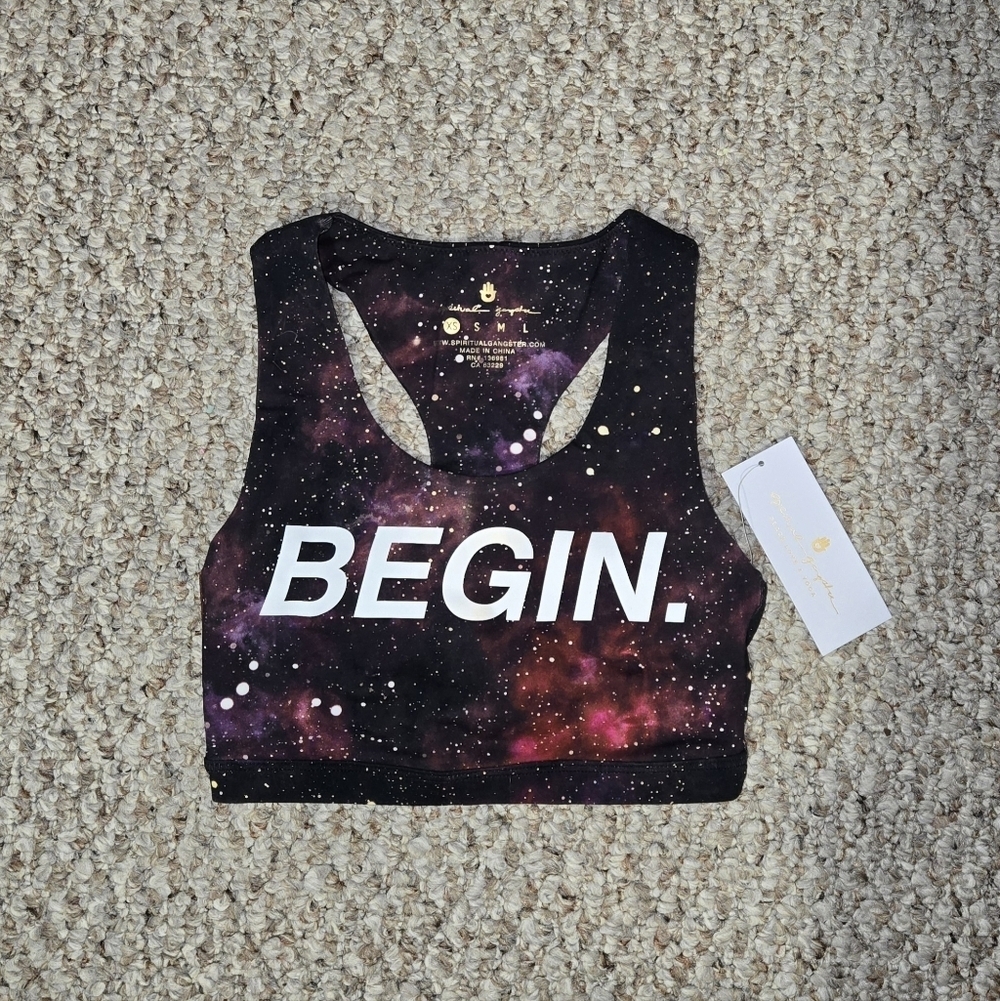 NWT Spiritual Gangster Begin Reana Sports Bra Multicolor Women's Size XS